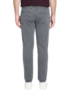 Slim-fit stretchkatoenen jeans C25 - grijs