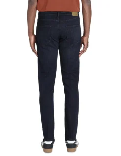 Slim-fit stretchkatoenen jeans c25 - marineblauw