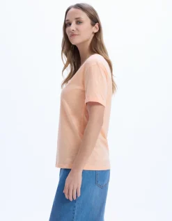 Slub katoenen t-shirt - roze