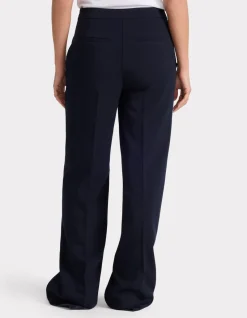 Soepelvallende broek - marineblauw