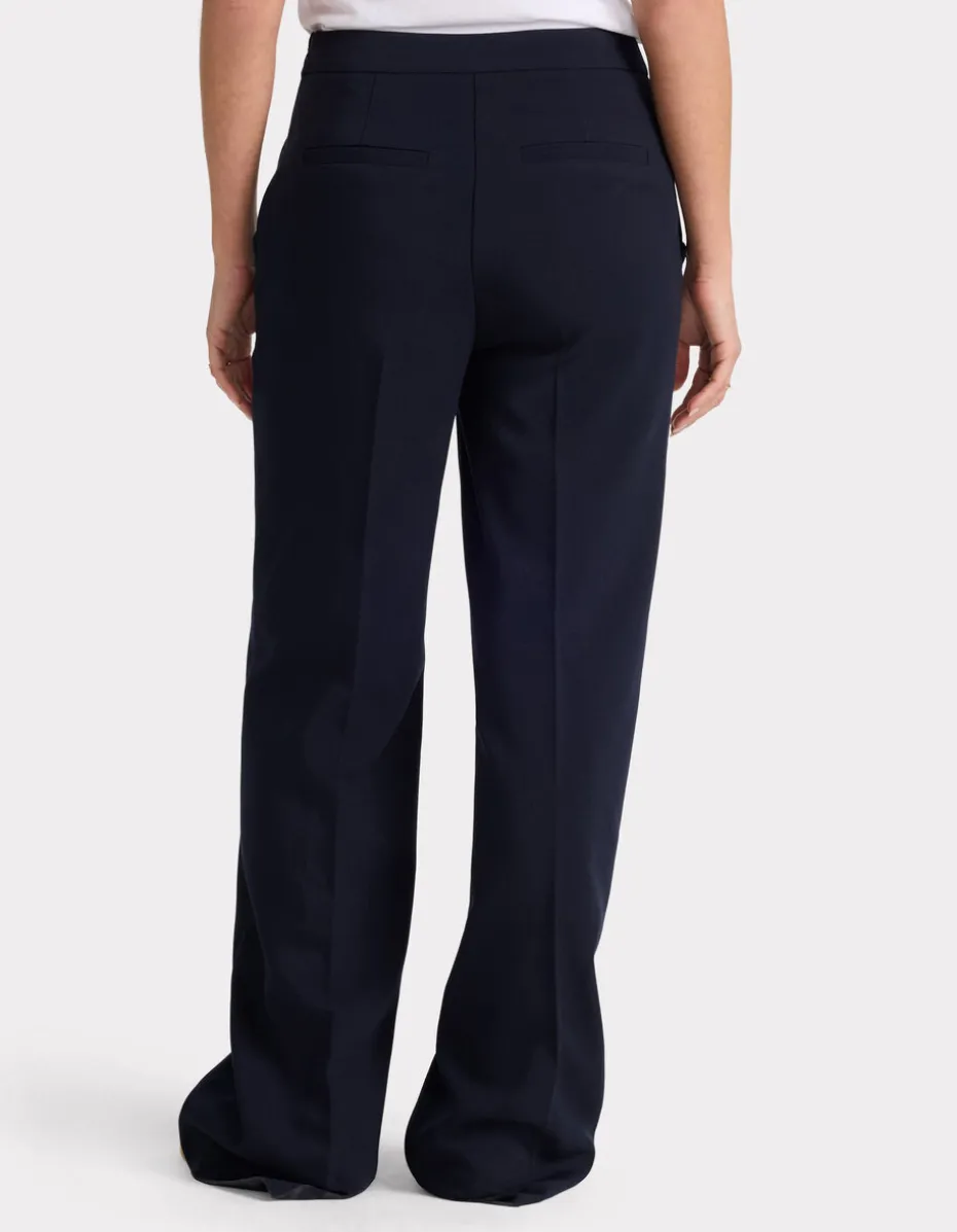 Soepelvallende broek - marineblauw