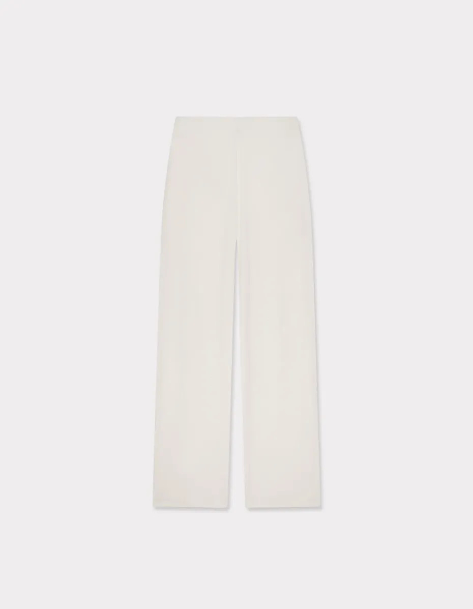 Soepelvallende modal broek - beige