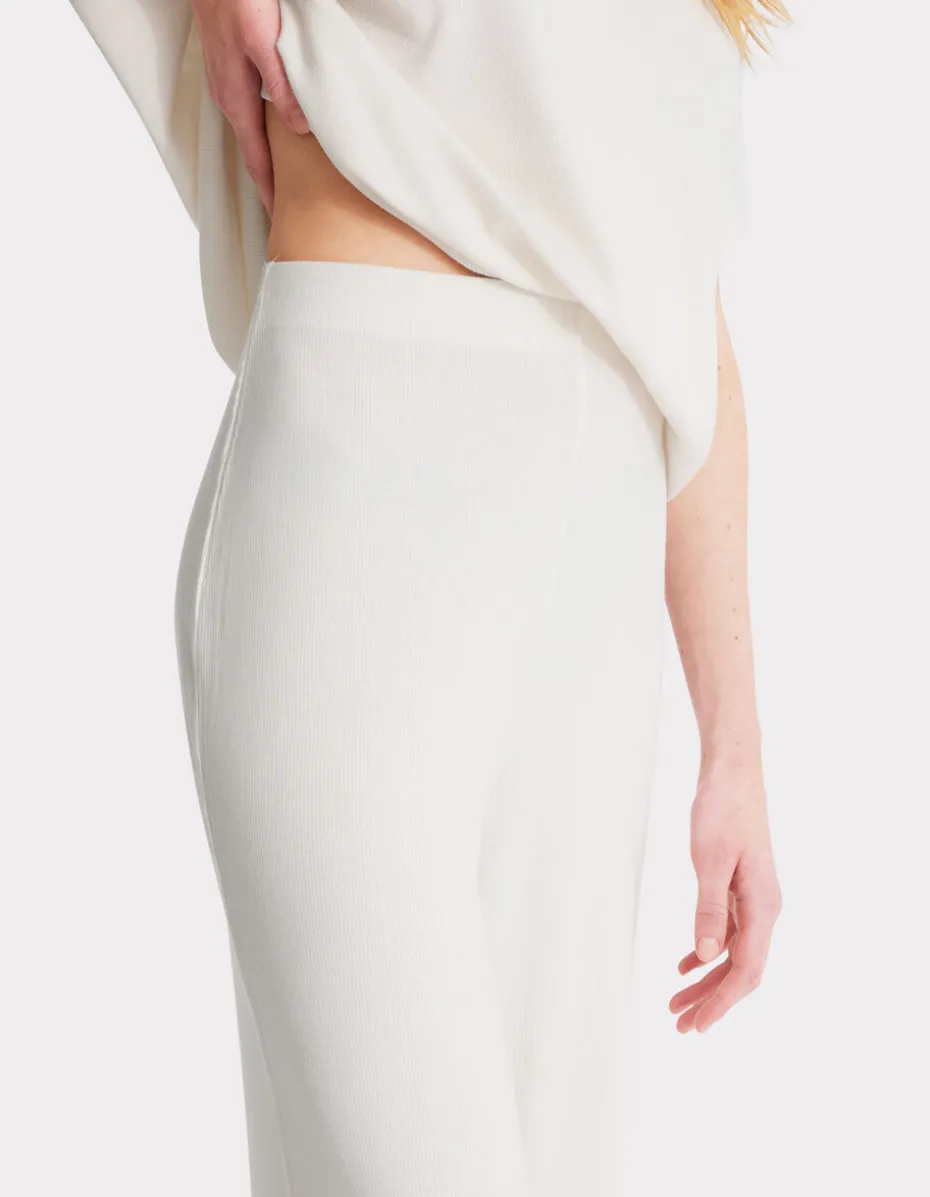 Soepelvallende modal broek - beige
