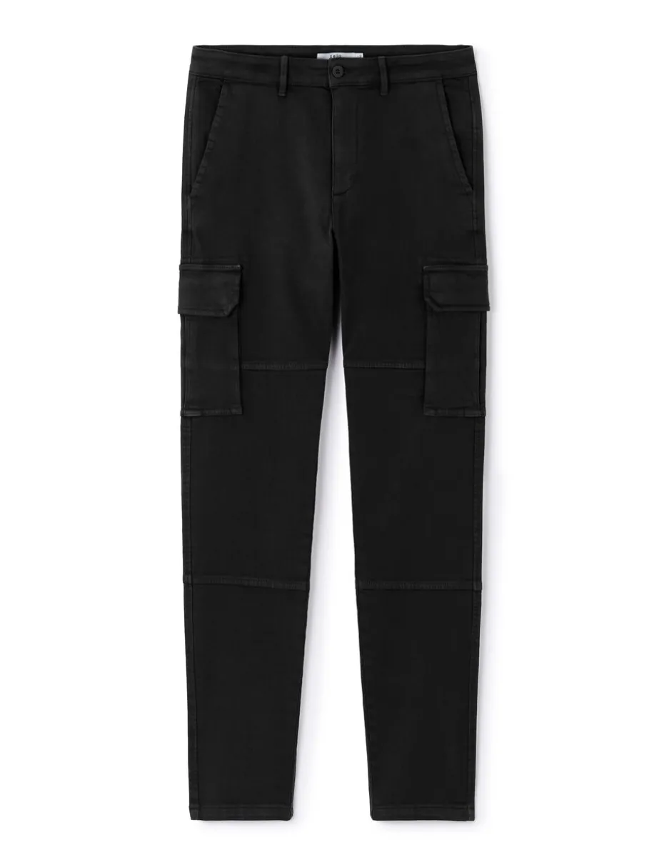 Straight cargo broek - zwart
