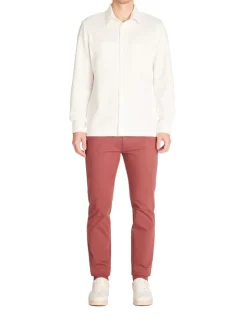 Stretch twill overshirt - wit