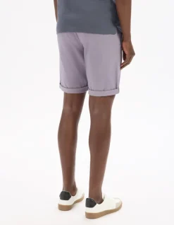 Stretchkatoenen chino bermuda - lichtpaars
