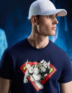 Superman - T-shirt marineblauw