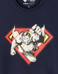 Superman - T-shirt marineblauw