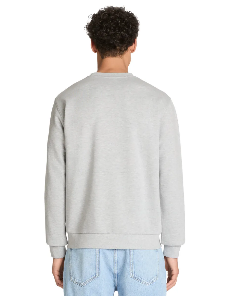 Sweater met ronde hals 100% katoen - grijs