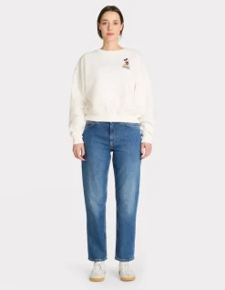 Sweatshirt met MICKEY print - ecru