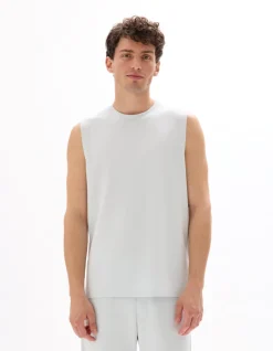 Tanktop regular effen - lichtblauw