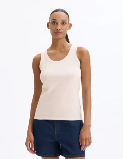 Tanktop van biologisch katoen - beige