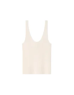 Tanktop van lichtgewicht breisel - beige