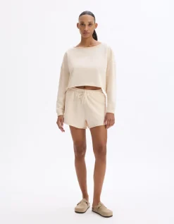 Terry shorts - ecru