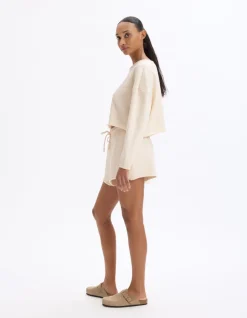 Terry shorts - ecru