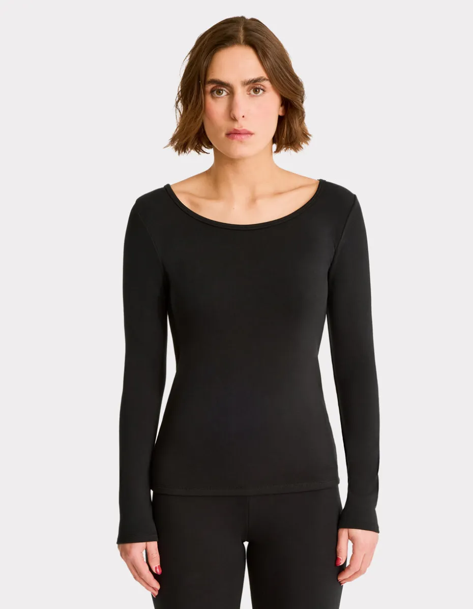 Thermisch T-shirt met lange mouwen - zwart