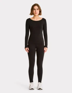 Thermisch T-shirt met lange mouwen - zwart