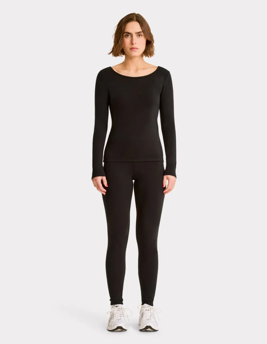 Thermisch T-shirt met lange mouwen - zwart