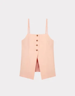 Top met bandjes - roze