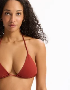 Triangel badpak top - karamel