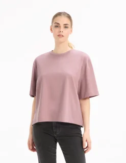 T-shirt 100% biologisch katoen ronde hals - roze
