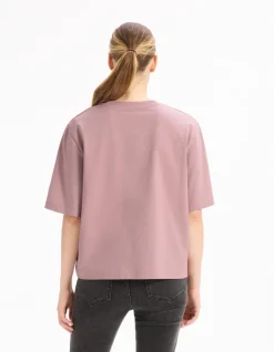 T-shirt 100% biologisch katoen ronde hals - roze