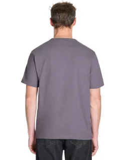 T-shirt boxy col rond 100% coton - gris