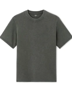 T-shirt boxy ronde hals 100% katoen - turquoise