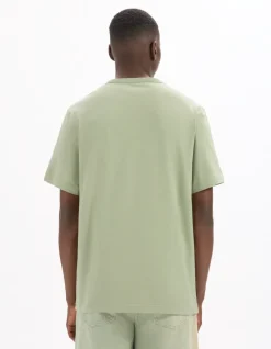T-shirt boxy ronde hals 100% katoen - groen