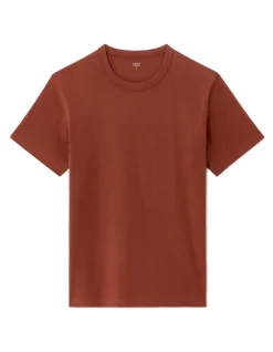 T-shirt boxy ronde hals 100% katoen - rood