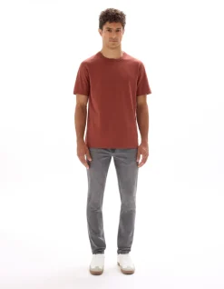 T-shirt boxy ronde hals 100% katoen - rood