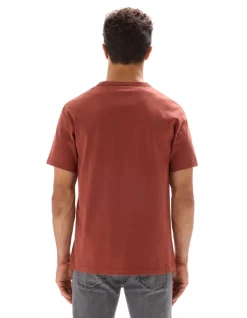 T-shirt boxy ronde hals 100% katoen - rood