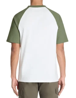 T-shirt boxy ronde hals 100% katoen - groen