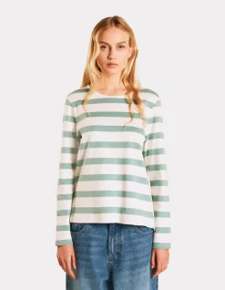 T-shirt met lange mouwen en zeemansmotief - groen