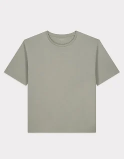 T-shirt met ronde hals van biologisch katoen - grijs