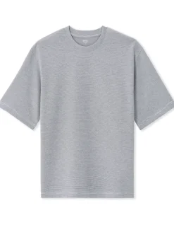 T-shirt oversize ronde hals gemengde katoen - marine