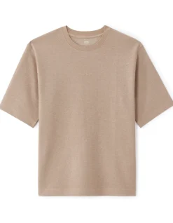 T-shirt oversize ronde hals - taupe