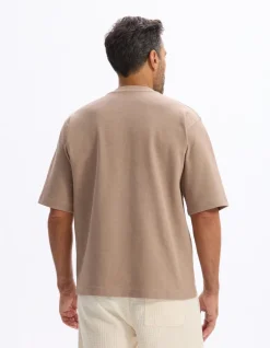 T-shirt oversize ronde hals - taupe