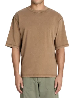 T-shirt oversize ronde hals 100% katoen - taupe
