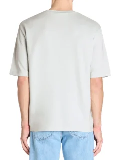 T-shirt oversize ronde hals gemengd katoen - blauw