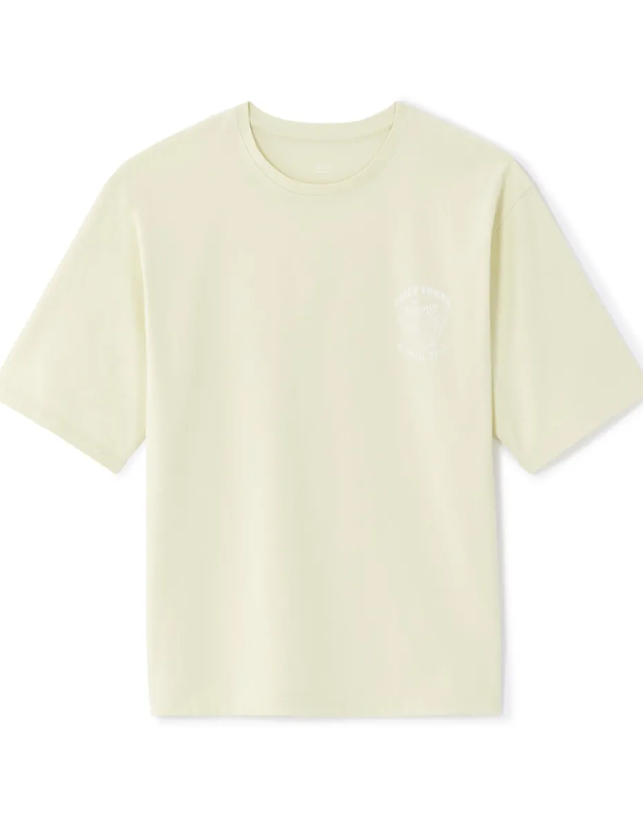 T-shirt oversized ronde hals 100% katoen - groen