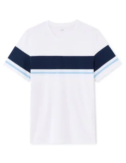 T-shirt rechte ronde hals 100% katoen - wit