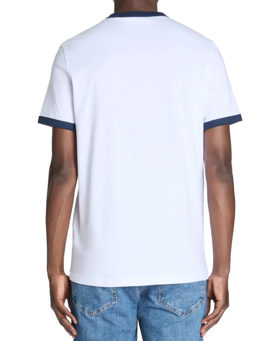 T-shirt rechte ronde hals 100% katoen - wit