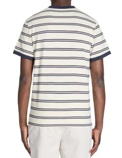 T-shirt rechte ronde hals 100% katoen - marine