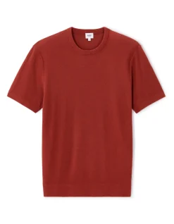 T-shirt rechte ronde hals 100% katoen - bruin