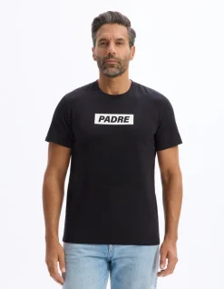T-shirt rechte ronde hals 100% katoen - zwart