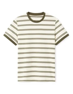 T-shirt rechte ronde hals 100% katoen - bordeaux