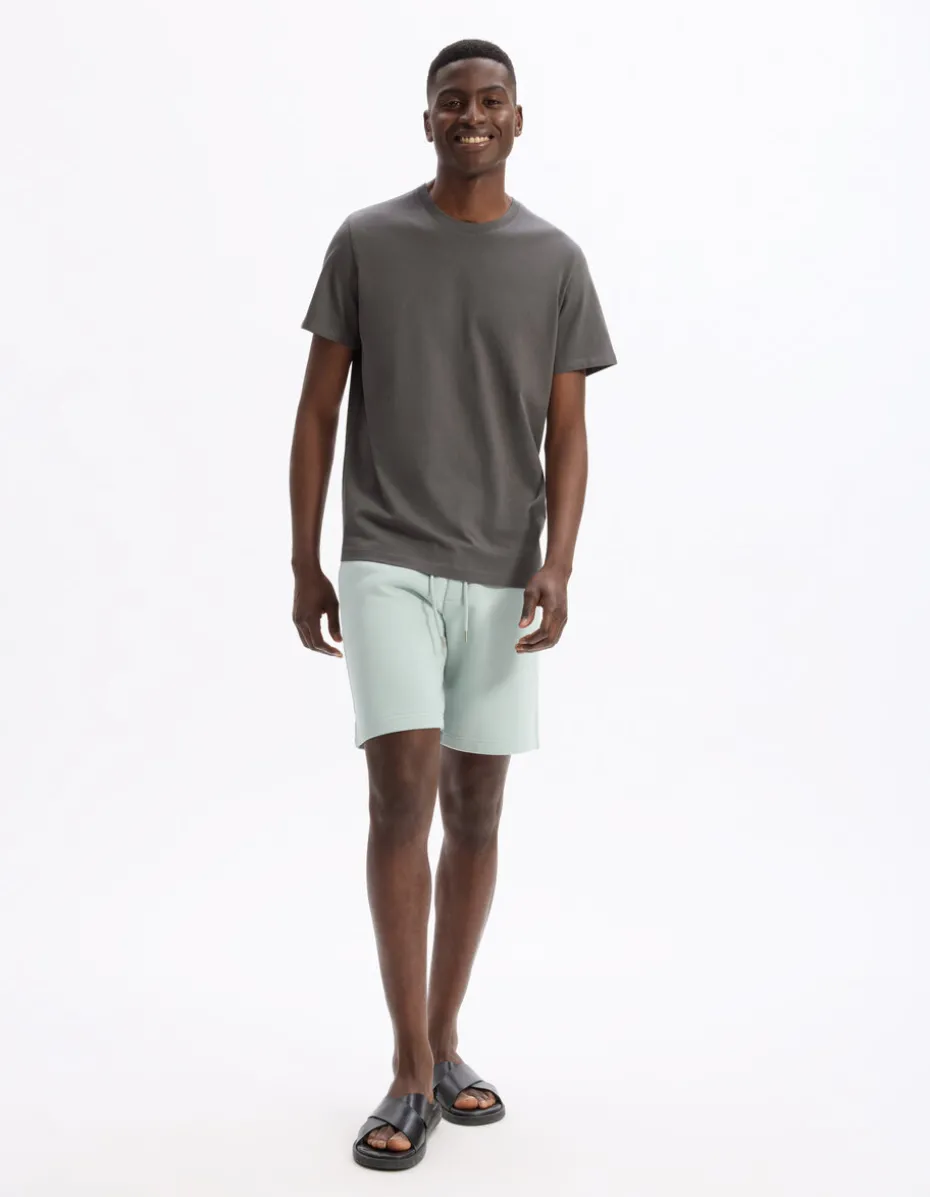 T-shirt regular col rond 100% katoen - gris