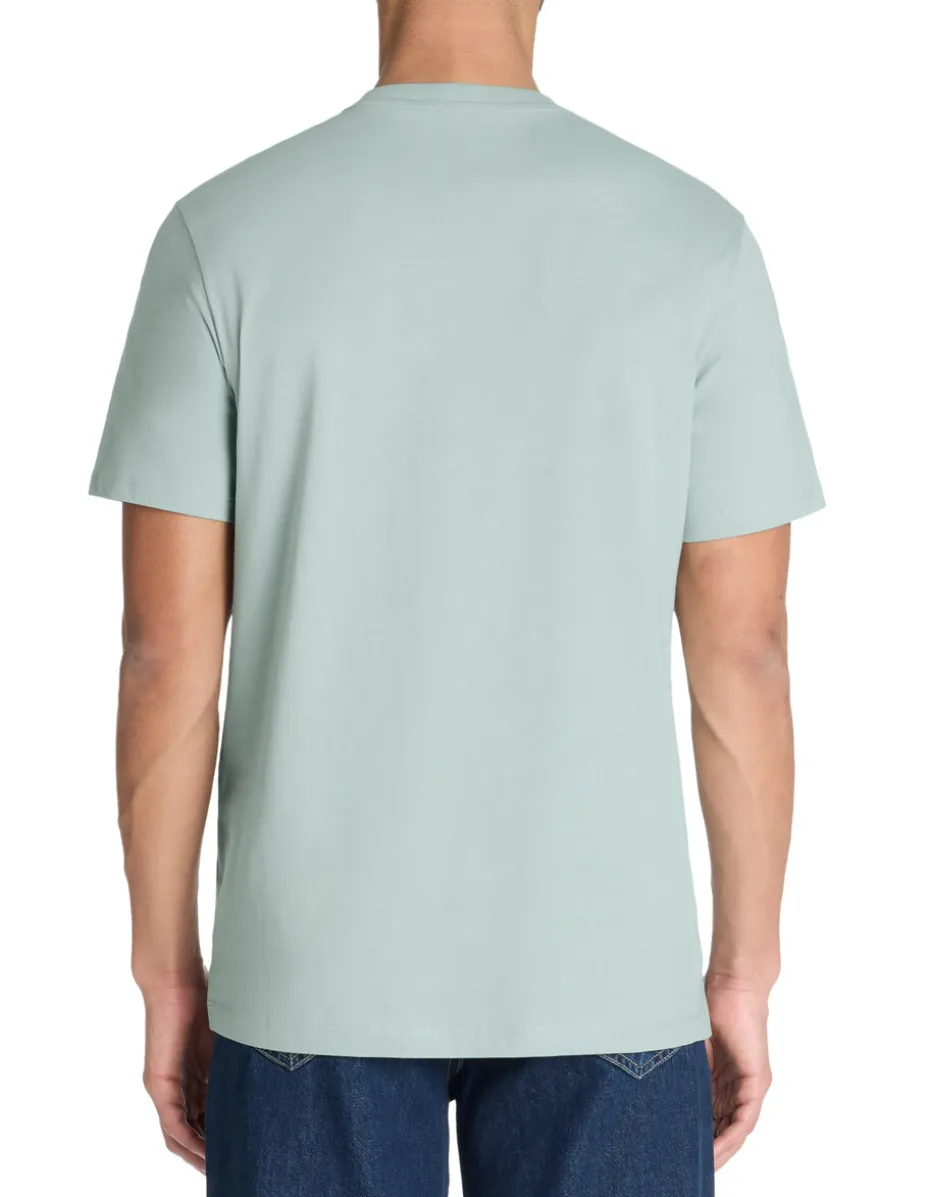 T-shirt regular col rond 100% katoen - vert