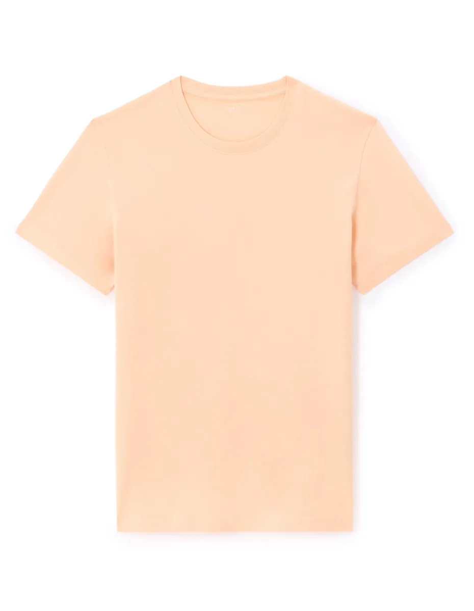 T-shirt regular col rond 100% katoen - oranje